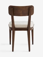 Laura Ashley Hundon Chenille Natural Barcombe Non Arm Carver Dining Chair - Image 7 of 7