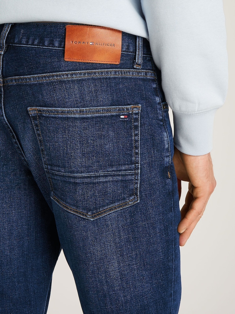 Tommy Hilfiger Blue Denton Whiskered Straight Leg Jeans - Image 4 of 6