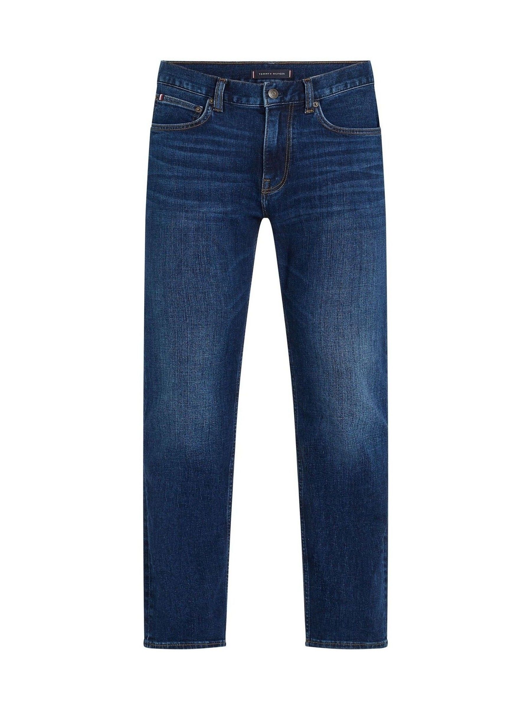 Buy Tommy Hilfiger Dark Blue Denton Straight Jeans With Stretch