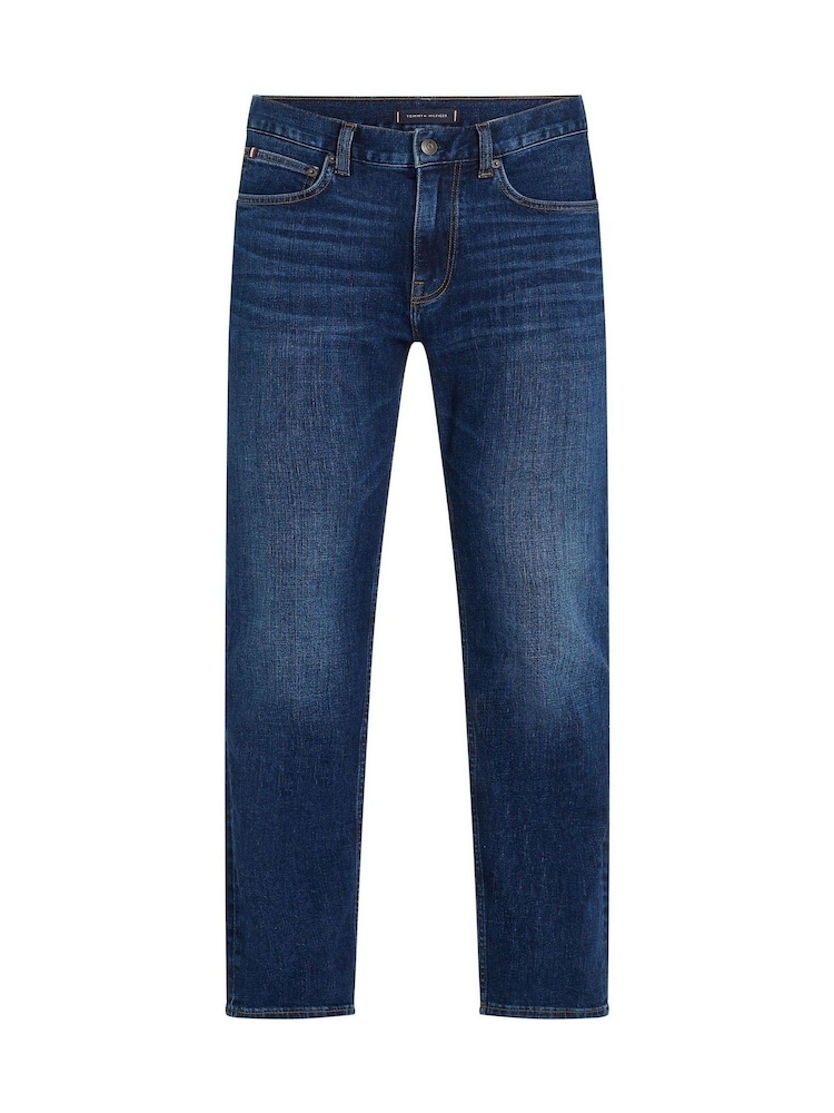 Tommy Hilfiger Blue Denton Whiskered Straight Leg Jeans - Image 5 of 6