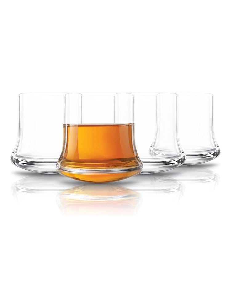 Jeray Set of 4 Clear Revolving Shot Glasses - Image 1 of 4