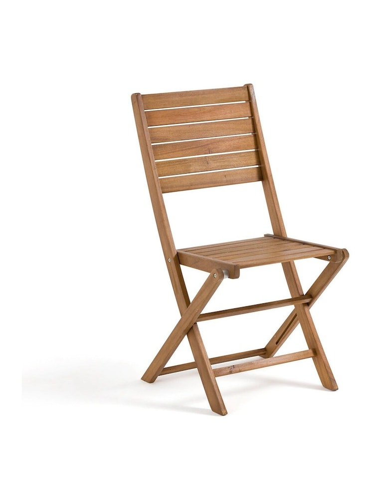 La Redoute Intérieurs Set of 2 Acacia Napli Garden Chairs - Image 2 of 5 La Redoute Intérieurs Set of 2 Acacia Napli Garden Chairs - Image 2 of 5
