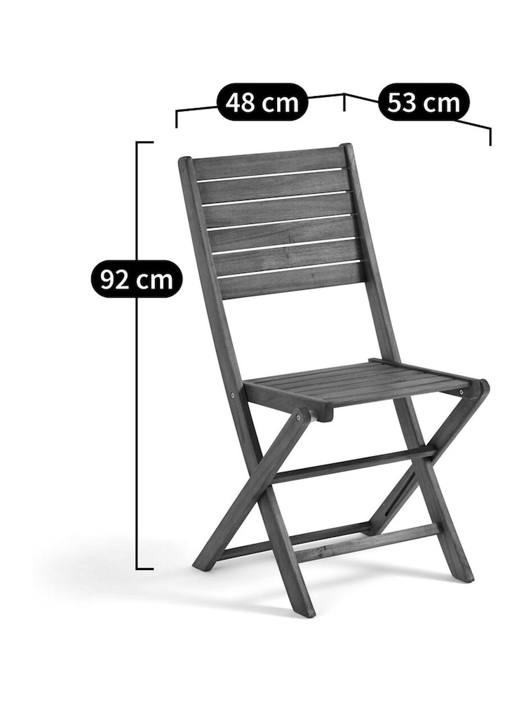 La Redoute Intérieurs Set of 2 Acacia Napli Garden Chairs - Image 5 of 5 La Redoute Intérieurs Set of 2 Acacia Napli Garden Chairs - Image 5 of 5