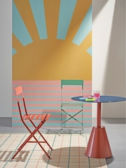 La Redoute Intérieurs Set of 2 Terracotta Ozevan Folding Metal Garden Chairs - Image 1 of 4