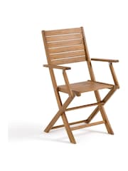 La Redoute Intérieurs Set of 2 Acacia Napli Garden Armchairs - Image 2 of 4