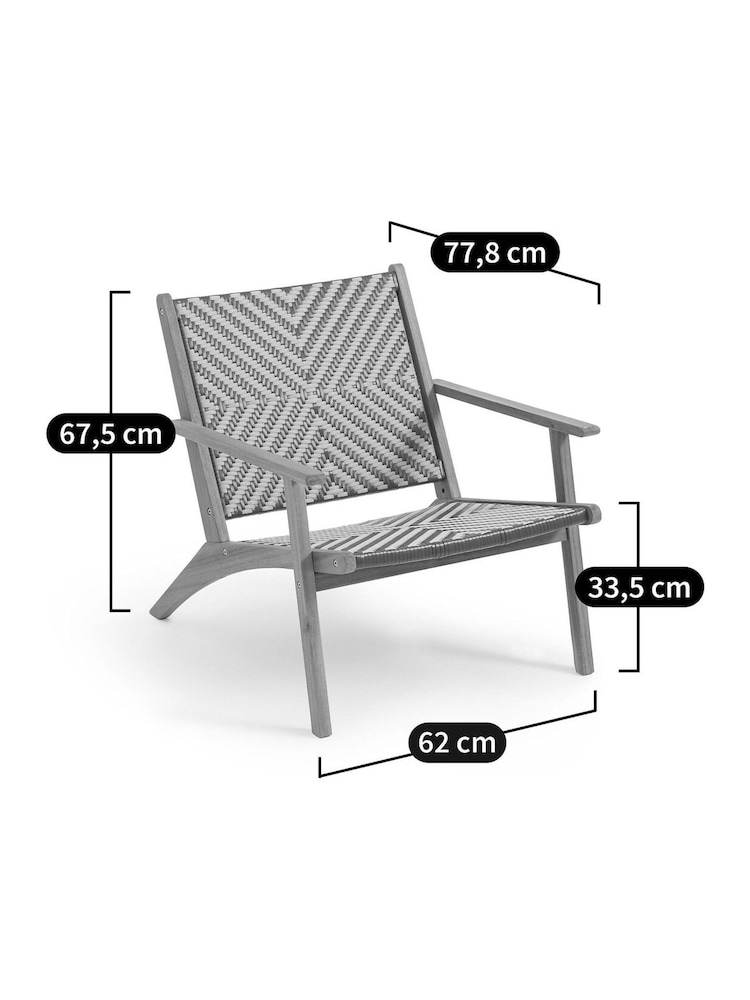 La Redoute Intérieurs Beige Red Balia Low Garden Armchair - Image 4 of 4 La Redoute Intérieurs Beige Red Balia Low Garden Armchair - Image 4 of 4