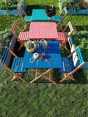 La Redoute Intérieurs 3 Piece Green Eucalyptus Dudena Acacia Garden Furniture Set - Image 1 of 6