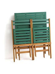 La Redoute Intérieurs 3 Piece Green Eucalyptus Dudena Acacia Garden Furniture Set - Image 4 of 6