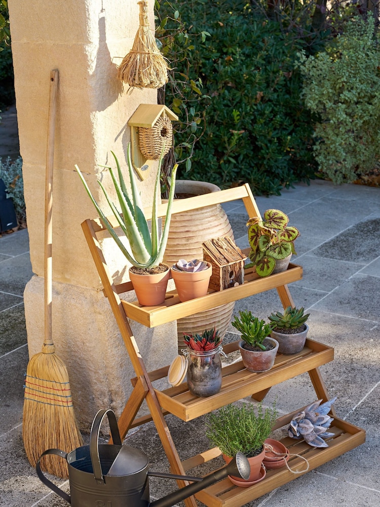 La Redoute Intérieurs Acacia Wassif Folding Garden Shelving Unit - Image 1 of 6