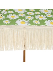 La Redoute Intérieurs Green/White Larna Patterned Fringed Parasol - Image 2 of 5