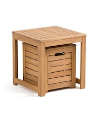 La Redoute Intérieurs Acacia Garden Stool and Storage Chest - Image 2 of 5
