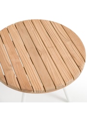 La Redoute Intérieurs White Natural Chassagne Solid Teak  Aluminium Garden Coffee Table - Image 3 of 5