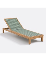 La Redoute Intérieurs Multicolour Briana Sun Lounger in Acacia and Woven Resin - Image 2 of 6