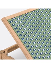 La Redoute Intérieurs Multicolour Briana Sun Lounger in Acacia and Woven Resin - Image 4 of 6