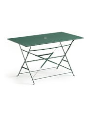 La Redoute Intérieurs Green Eucalyptus Ozevan Rectangular Folding Metal Garden Table - Image 2 of 4