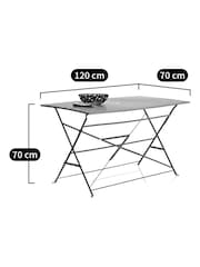 La Redoute Intérieurs Terracotta Ozevan Rectangular Folding Metal Garden Table - Image 3 of 3