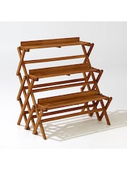 La Redoute Intérieurs Acacia 3-Level Folding Garden Shelves - Image 2 of 5