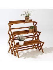 La Redoute Intérieurs Acacia 3-Level Folding Garden Shelves - Image 4 of 5