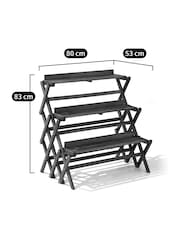La Redoute Intérieurs Acacia 3-Level Folding Garden Shelves - Image 5 of 5