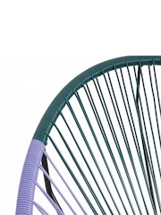 La Redoute Intérieurs Purple Green Selya Woven Resin Garden Armchair - Image 3 of 6