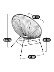 La Redoute Intérieurs Purple Green Selya Woven Resin Garden Armchair - Image 6 of 6