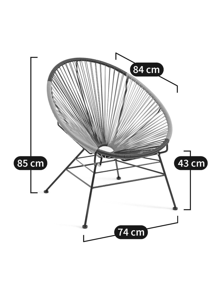 La Redoute Intérieurs Purple Green Selya Woven Resin Garden Armchair - Image 6 of 6