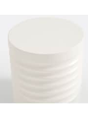 La Redoute Intérieurs White Mireno Cement Fibre Garden Side Table - Image 2 of 4