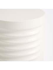 La Redoute Intérieurs White Mireno Cement Fibre Garden Side Table - Image 3 of 4