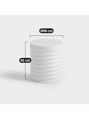 La Redoute Intérieurs White Mireno Cement Fibre Garden Side Table - Image 4 of 4