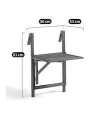 La Redoute Intérieurs Acacia Alata Hanging Balcony Table - Image 3 of 6