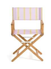 La Redoute Intérieurs Purple Stripe Veniza Acacia & Canvas Directors Chair - Image 1 of 4
