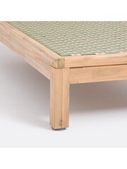 La Redoute Intérieurs Pink Briana Sun Lounger in Acacia and Woven Resin - Image 4 of 6