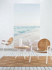 La Redoute Intérieurs White Natural Chassagne Solid Teak and Aluminium Garden Armchair - Image 1 of 6