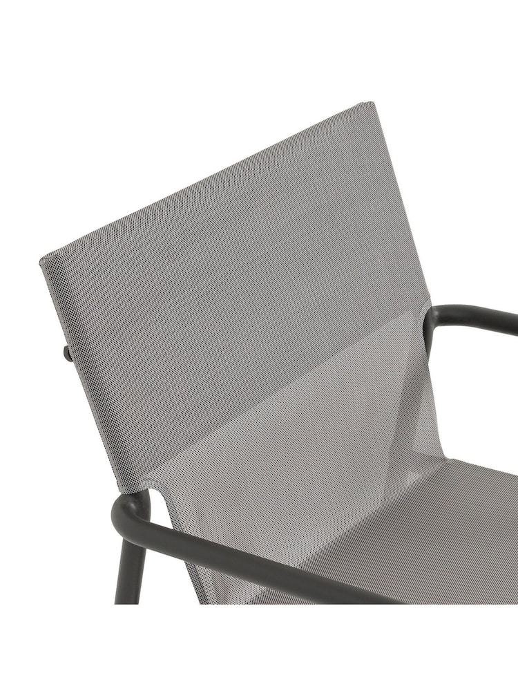 La Redoute Intérieurs Set of 2 Pearl Grey Zory Aluminium Garden Armchairs - Image 2 of 5 La Redoute Intérieurs Set of 2 Pearl Grey Zory Aluminium Garden Armchairs - Image 2 of 5