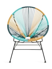 La Redoute Intérieurs Green Selya Woven Resin Garden Armchair - Image 1 of 5