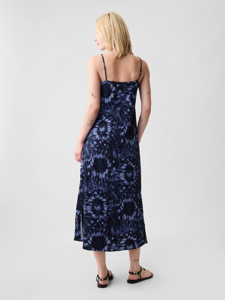 Gap Blue Slip Midi Dress - Image 2 of 5