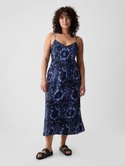 Gap Blue Slip Midi Dress - Image 4 of 5