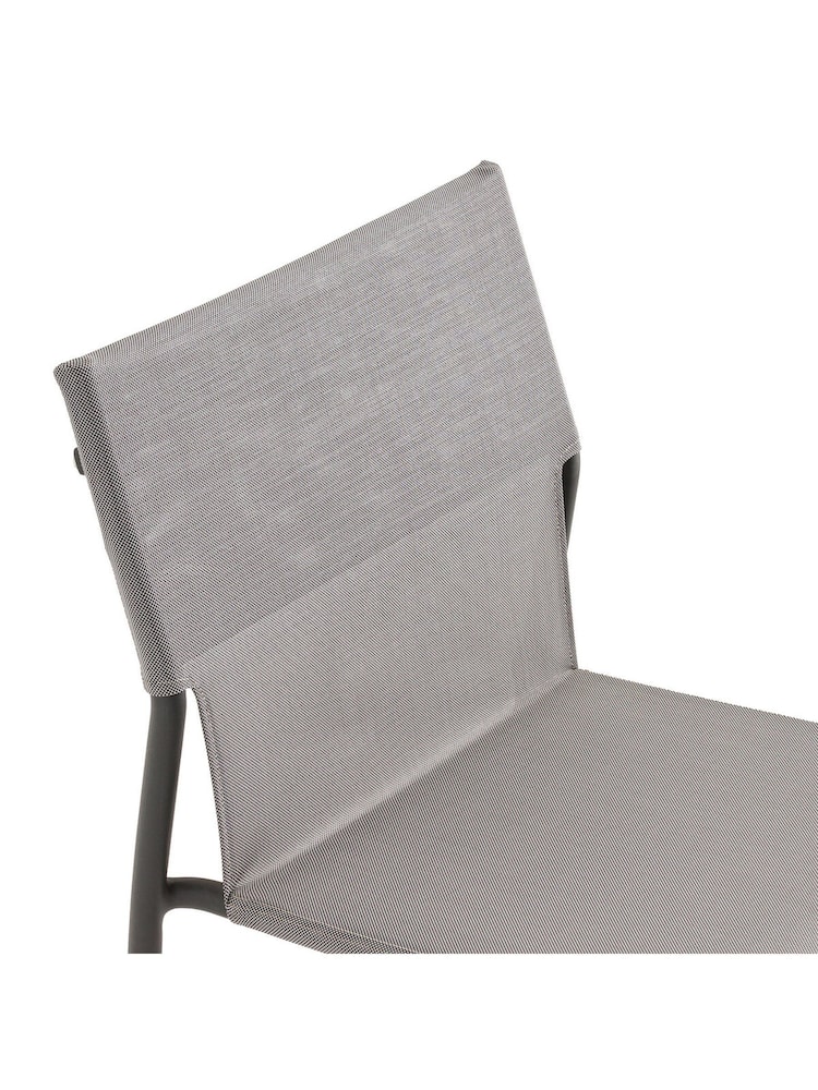 La Redoute Intérieurs Set of 2 Pearl Grey Zory Aluminium Garden Chairs - Image 2 of 5