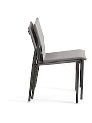 La Redoute Intérieurs Set of 2 Pearl Grey Zory Aluminium Garden Chairs - Image 3 of 5