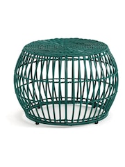 La Redoute Intérieurs Green Kamila 60cm Diameter Woven Resin Garden Coffee Table - Image 2 of 6