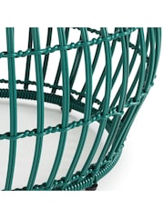 La Redoute Intérieurs Green Kamila 60cm Diameter Woven Resin Garden Coffee Table - Image 4 of 6