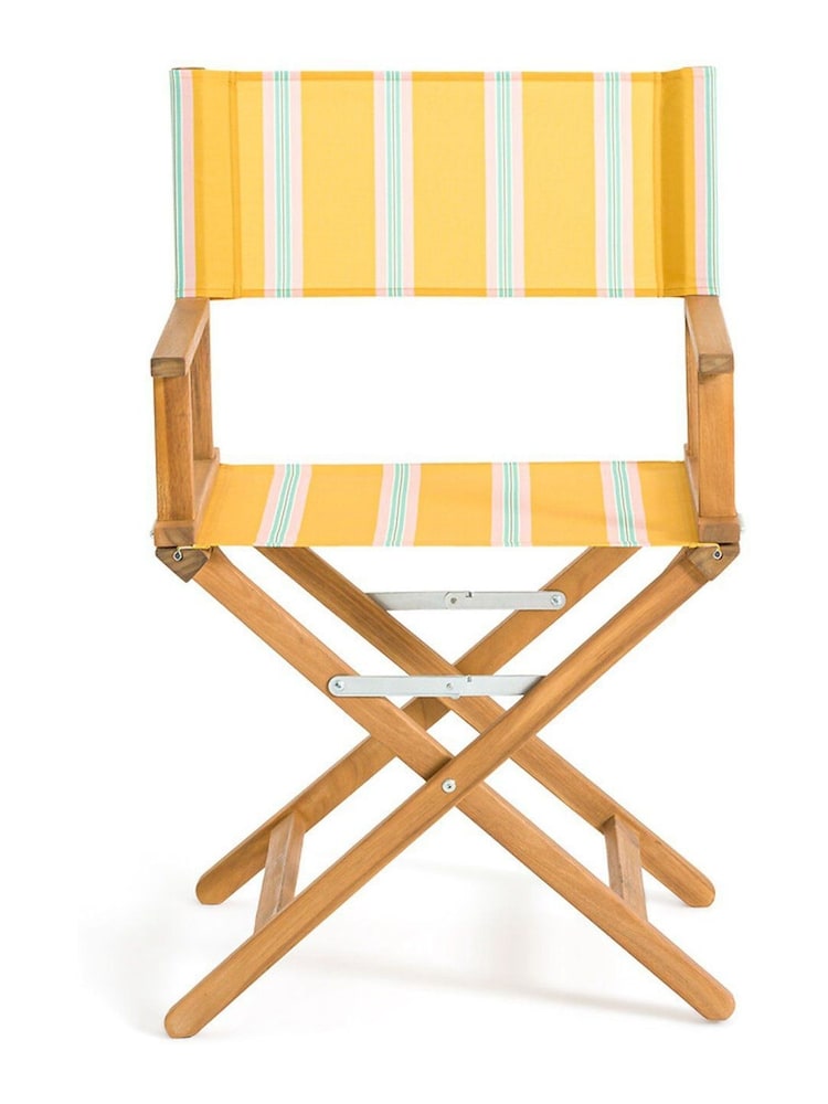 La Redoute Intérieurs Yellow Stripe Veniza Acacia & Canvas Directors Chair - Image 1 of 5 La Redoute Intérieurs Yellow Stripe Veniza Acacia & Canvas Directors Chair - Image 1 of 5