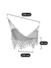 La Redoute Intérieurs Terracotta Posy Fringed Polycotton Hammock - Image 4 of 4