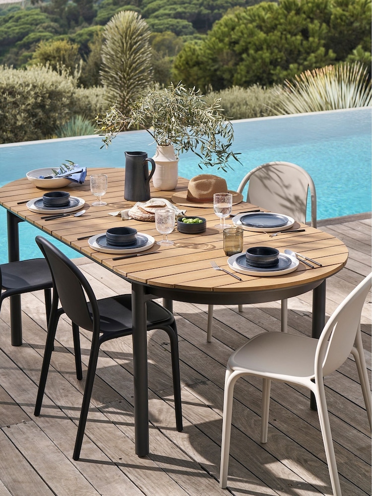 La Redoute Intérieurs Set of 2 Black Polypropylene Brooklyn Garden Chairs - Image 1 of 5