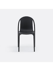 La Redoute Intérieurs Set of 2 Black Polypropylene Brooklyn Garden Chairs - Image 5 of 5