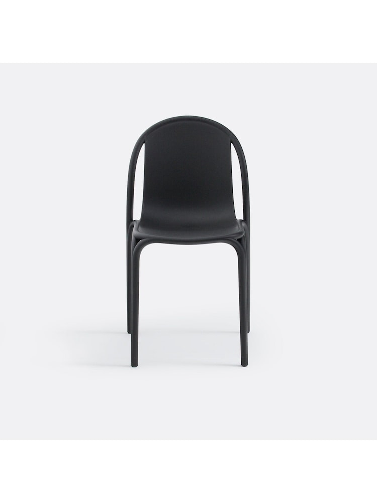 La Redoute Intérieurs Set of 2 Black Polypropylene Brooklyn Garden Chairs - Image 5 of 5