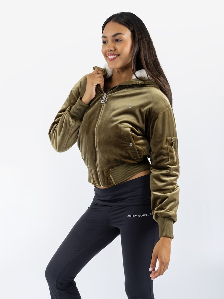 Juicy Couture Green Rydell Bomber Jacket - Image 4 of 4