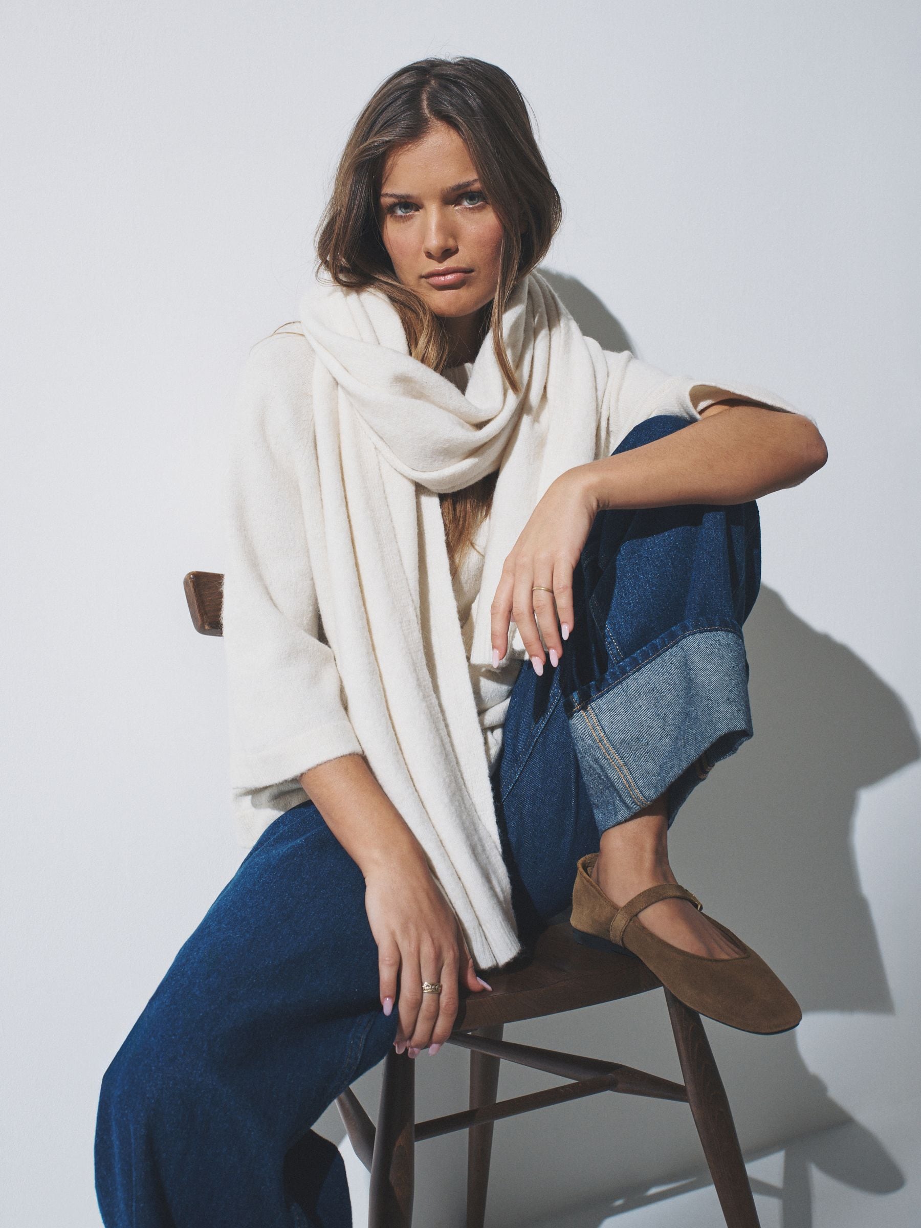 Next：日本 The Set ファインニット スカーフセット 2 枚組 from Next