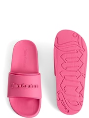 Juicy Couture Pink Embossed Sliders - Image 1 of 3