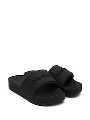 Juicy Couture Black Breanna Stacked Sliders - Image 1 of 4